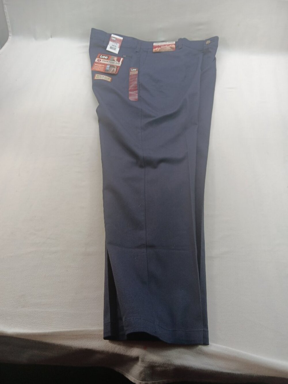 Lee Custom Fit Collection Men's Navy Flat Front Casual Pants Size 38x30 NWT